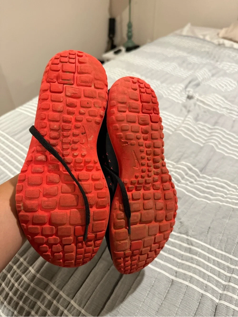 Nike youth Black and Red Athletic Sneakers